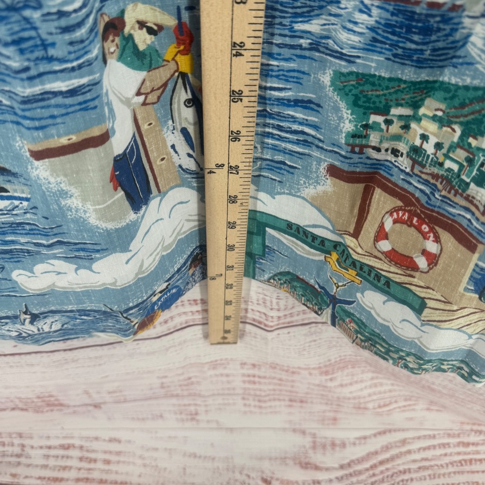 Reyn Spooner Shirt Mens XL Santa Catalina Island Fishing Short Sleeve Button - Picture 9 of 10